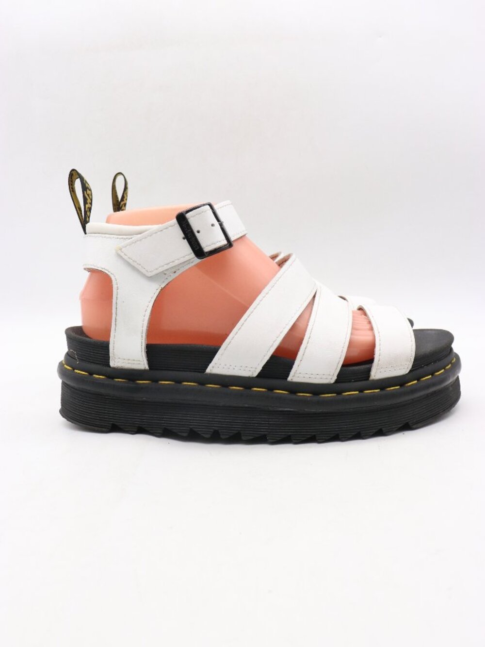 Doc Dr. Martens Blaire Sandals Women's Size 8 White Gladiator Leather Shoes